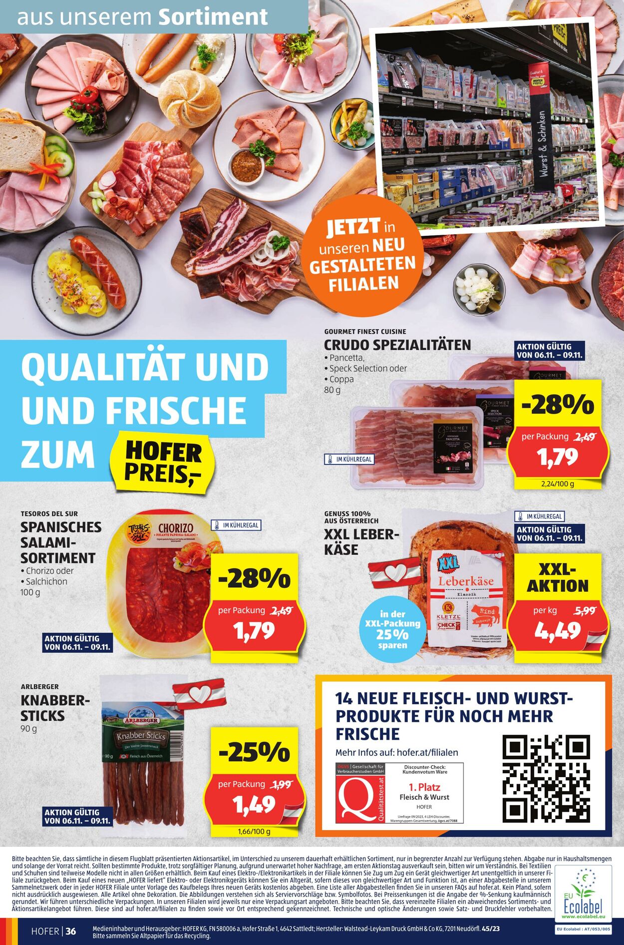 Prospekt Hofer 03.11.2023 - 09.11.2023