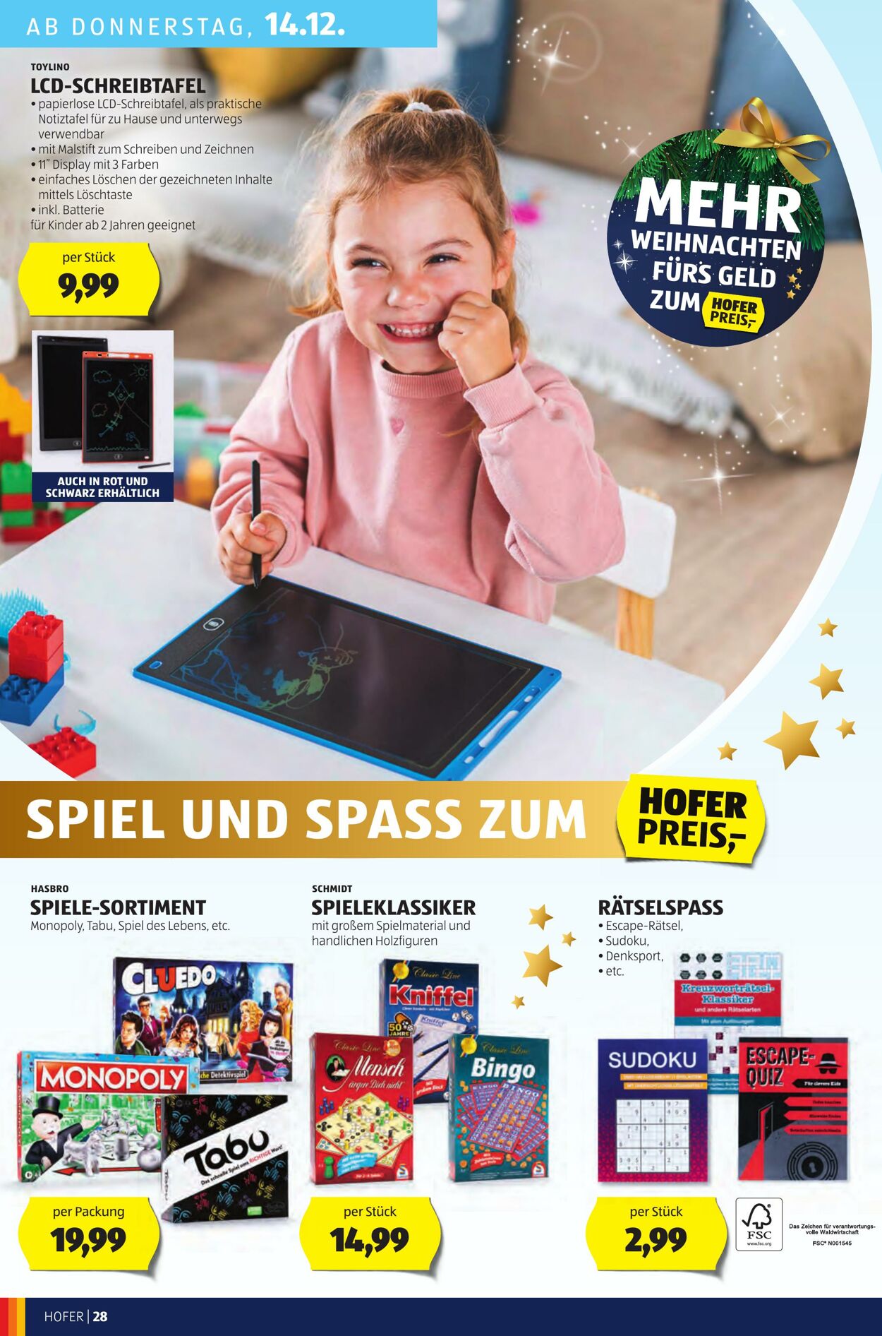 Prospekt Hofer 08.12.2023 - 14.12.2023