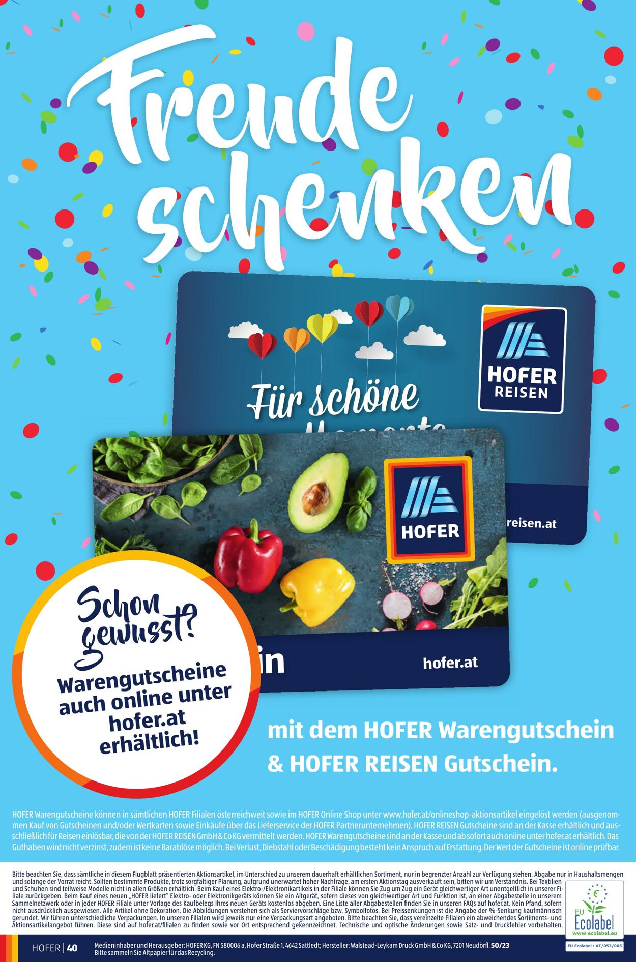 Prospekt Hofer 08.12.2023 - 14.12.2023