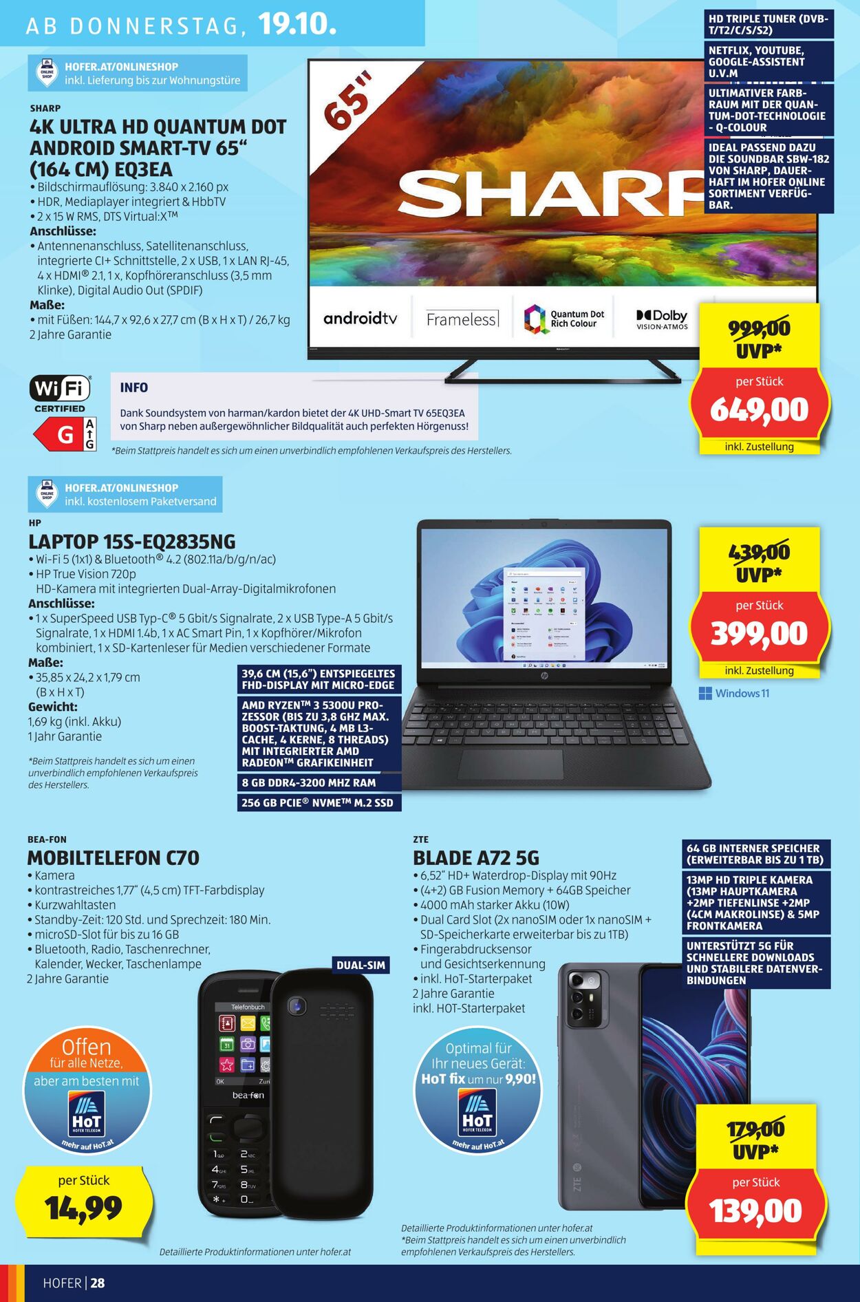 Prospekt Hofer 13.10.2023 - 19.10.2023