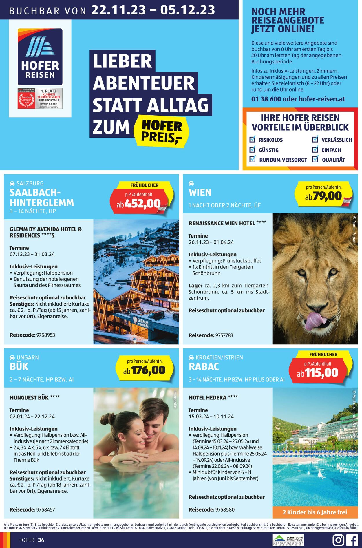 Prospekt Hofer 24.11.2023 - 30.11.2023