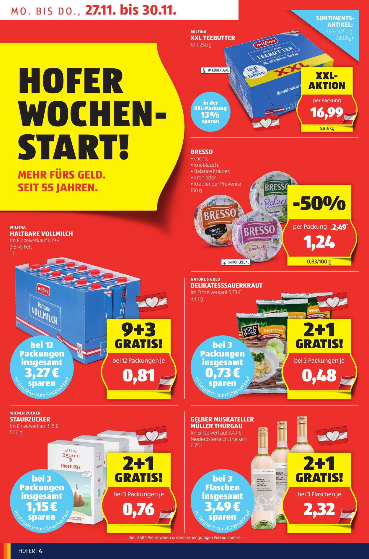 Prospekt Hofer 24.11.2023 - 30.11.2023