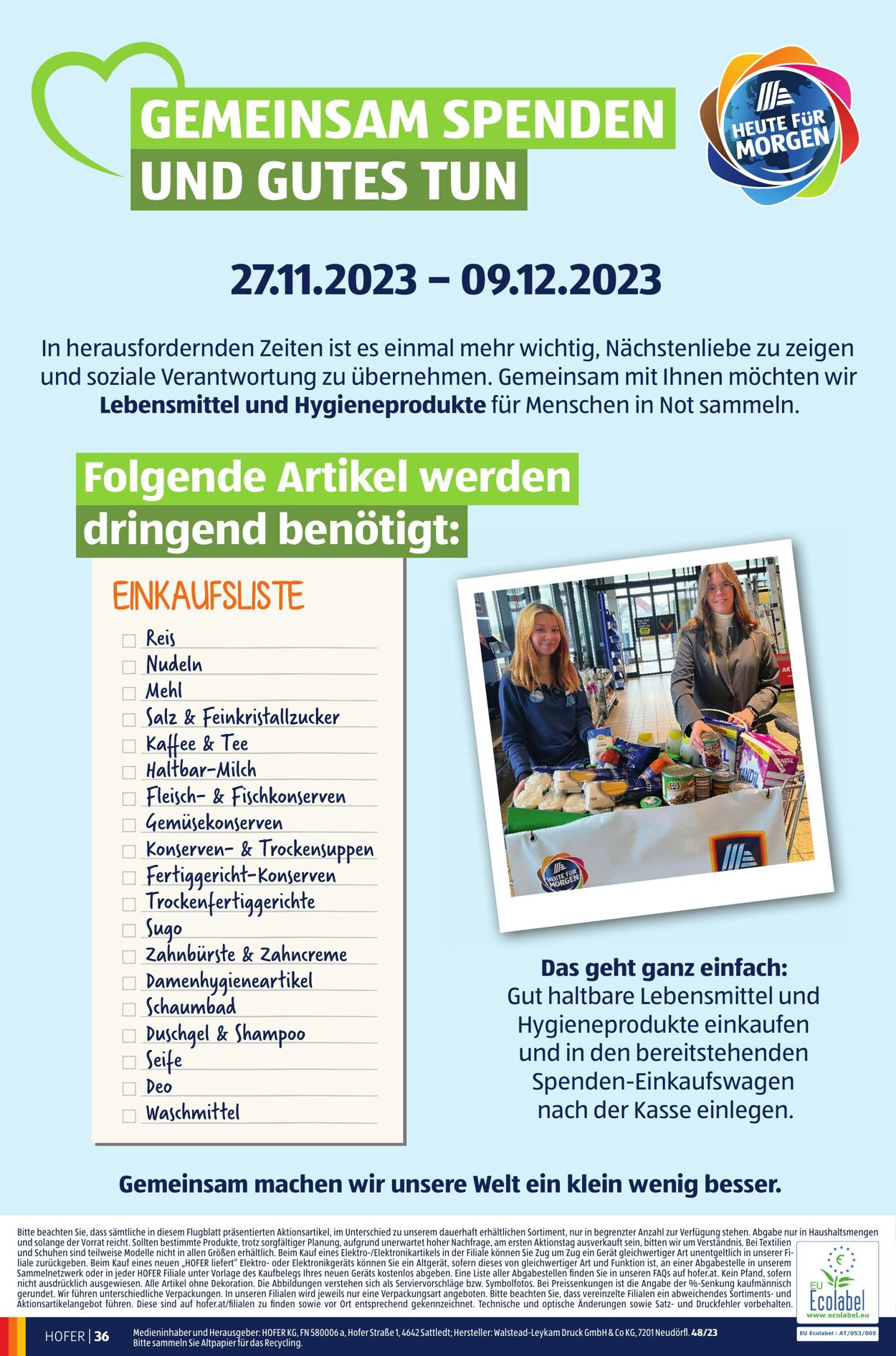 Prospekt Hofer 24.11.2023 - 30.11.2023