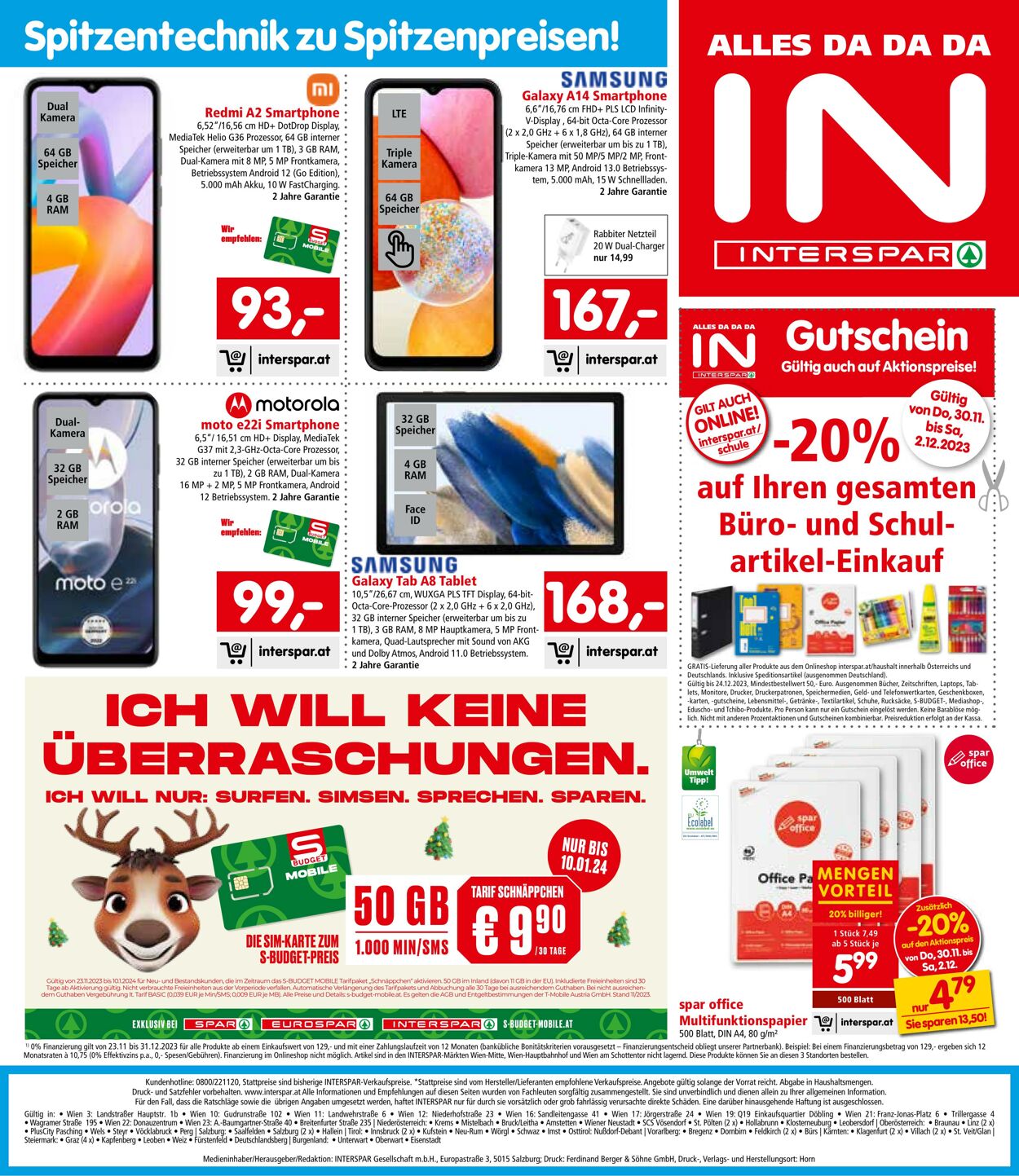 Prospekt Interspar 30.11.2023 - 30.12.2023