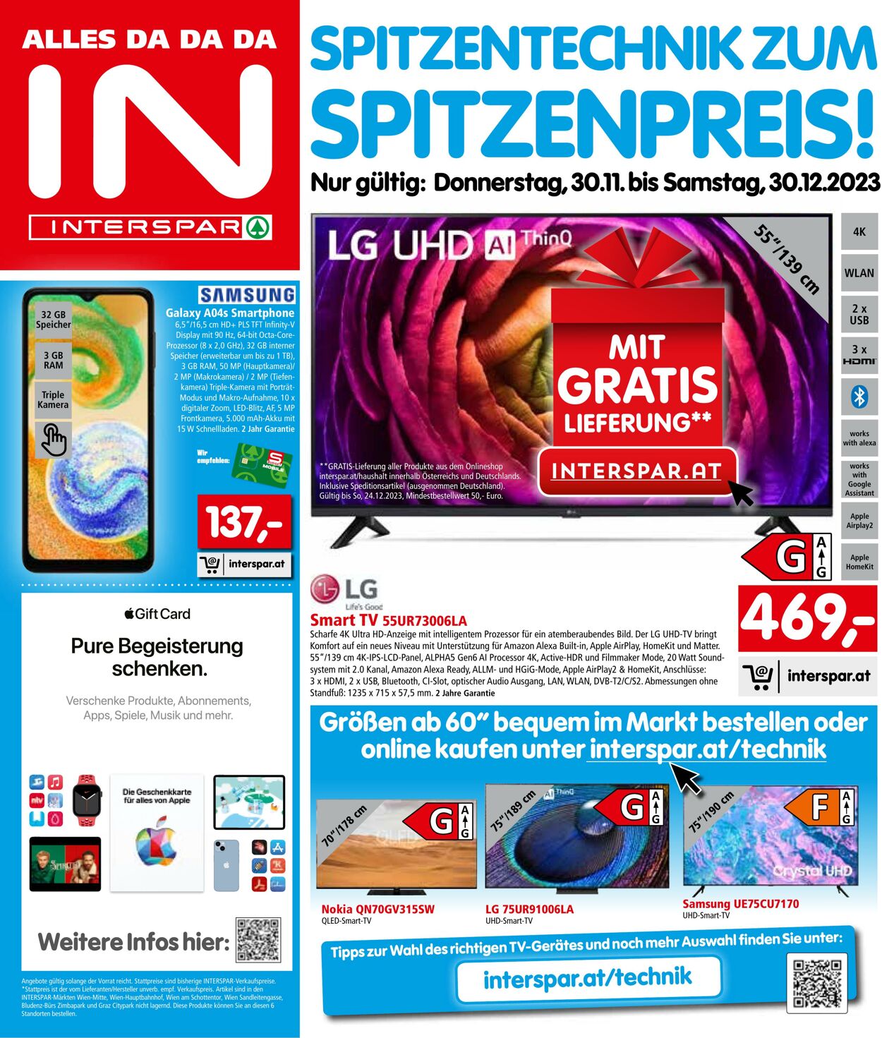 Prospekt Interspar 30.11.2023 - 30.12.2023