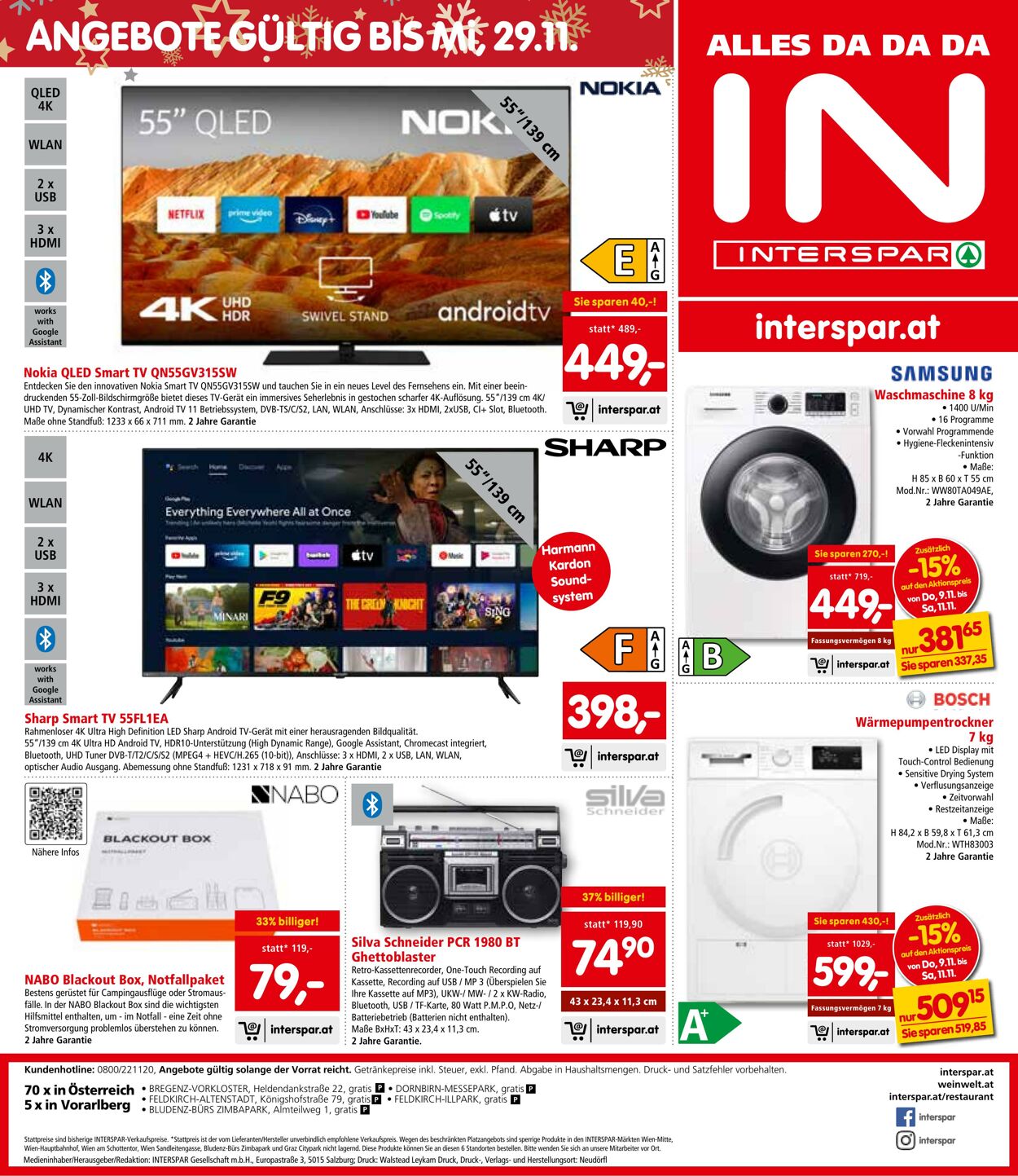 Prospekt Interspar 09.11.2023 - 22.11.2023