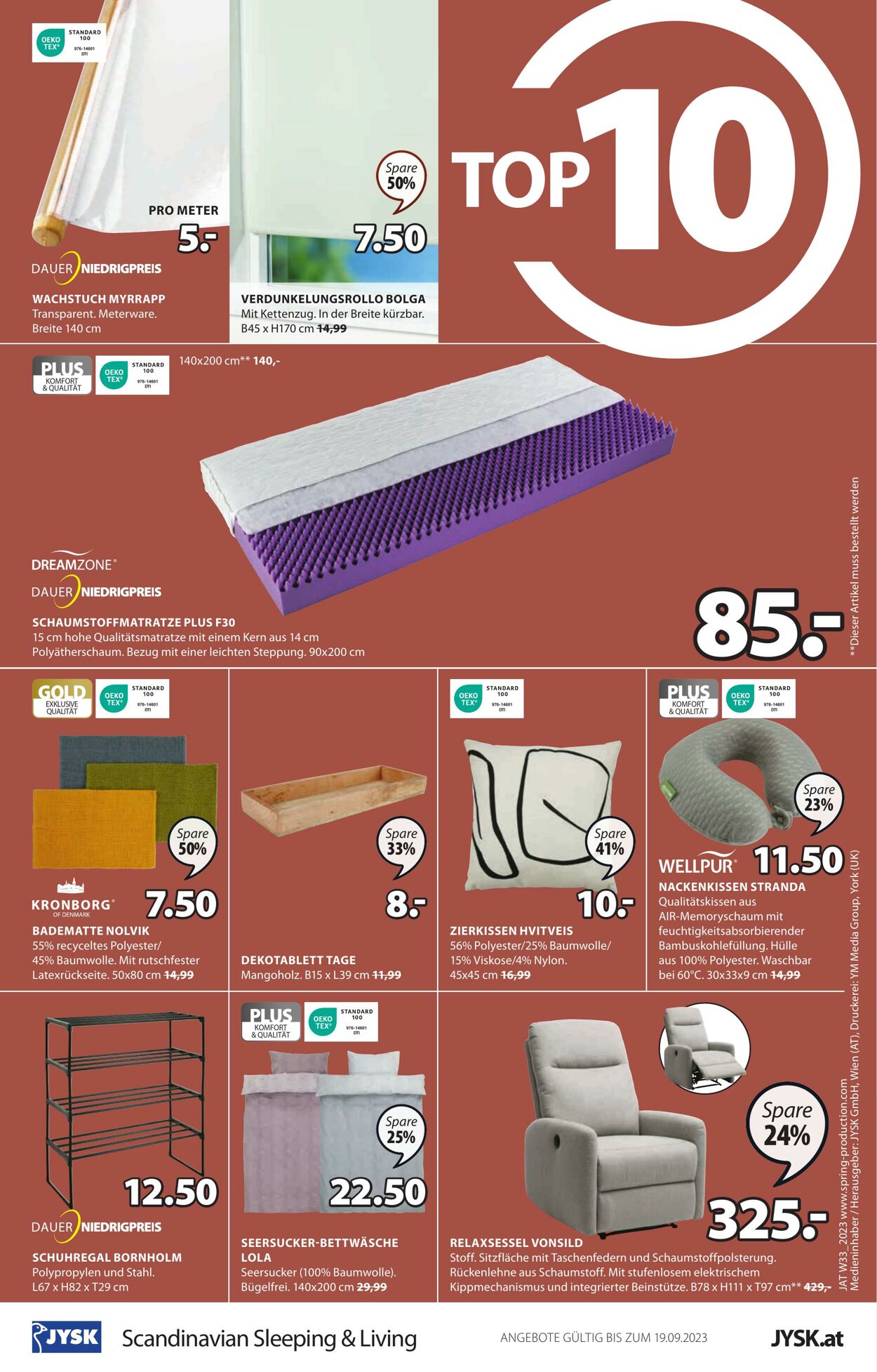 Prospekt Jysk 30.08.2023 - 19.09.2023