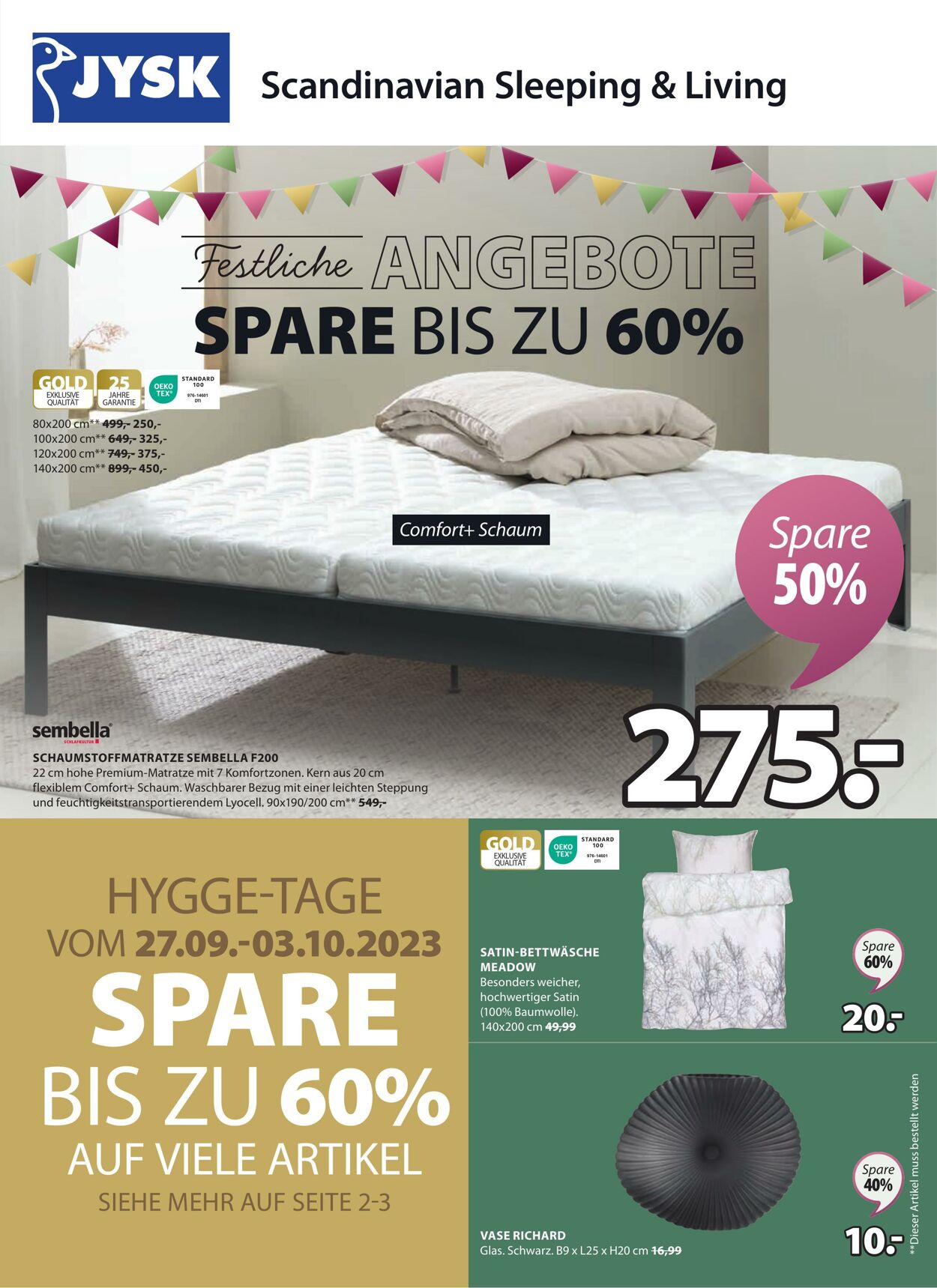Prospekt Jysk 27.09.2023 - 22.10.2023