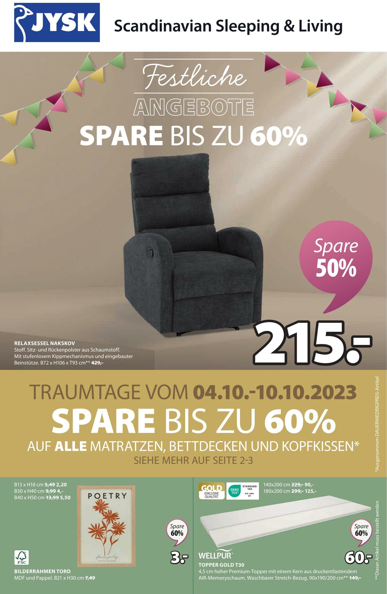 Prospekt Jysk 04.10.2023 - 22.10.2023