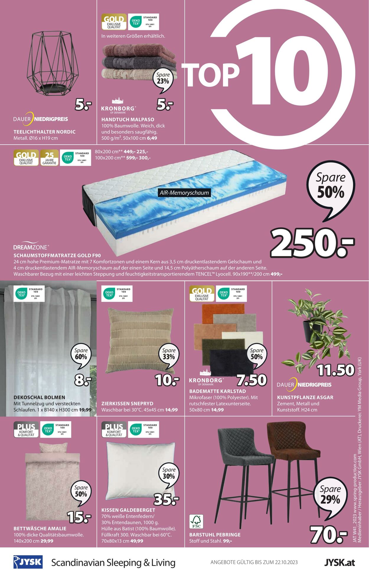 Prospekt Jysk 12.10.2023 - 22.10.2023