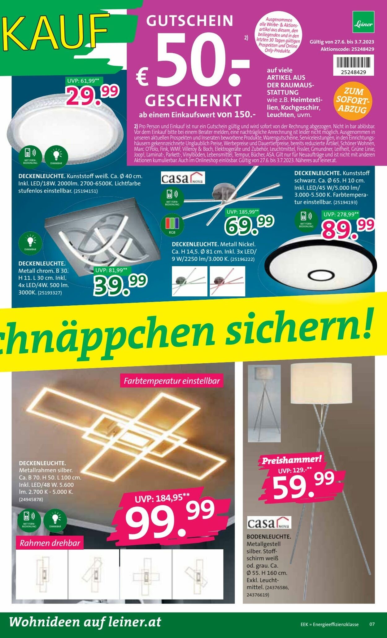 Prospekt Leiner 27.06.2023 - 03.07.2023
