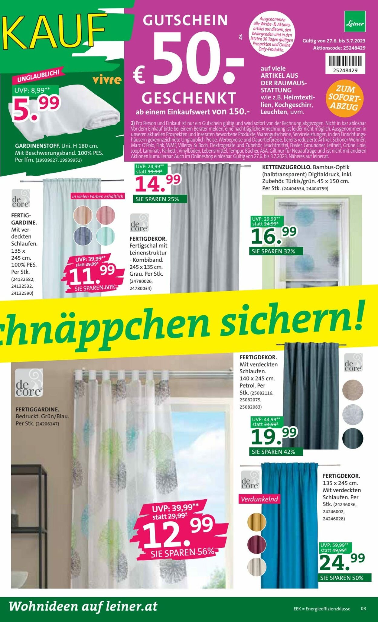 Prospekt Leiner 27.06.2023 - 03.07.2023