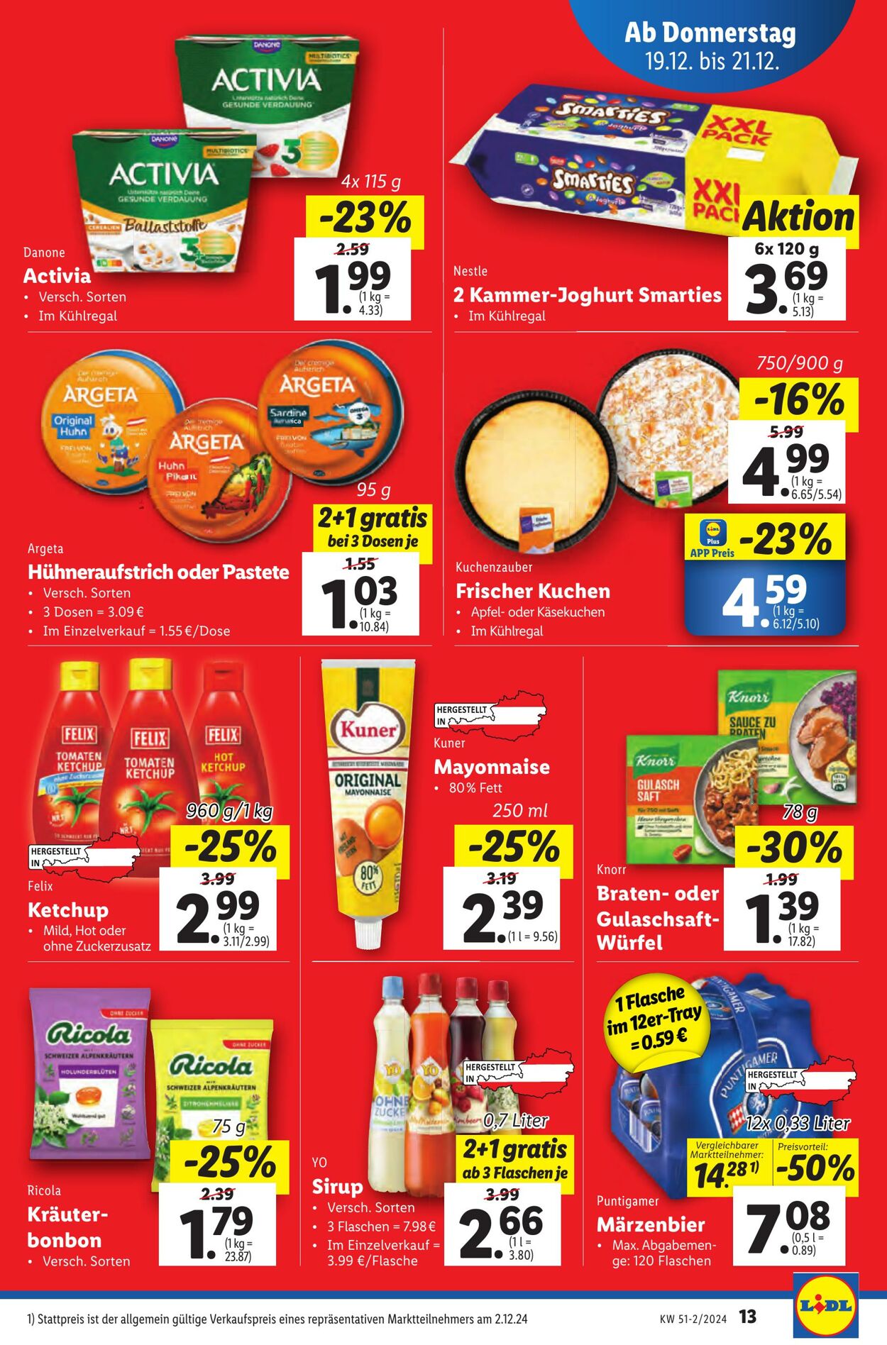 Prospekt Lidl 19.12.2024 - 24.12.2024