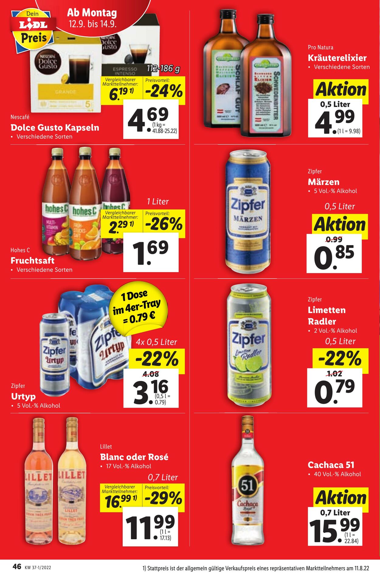 Prospekt Lidl 08.09.2022 - 14.09.2022