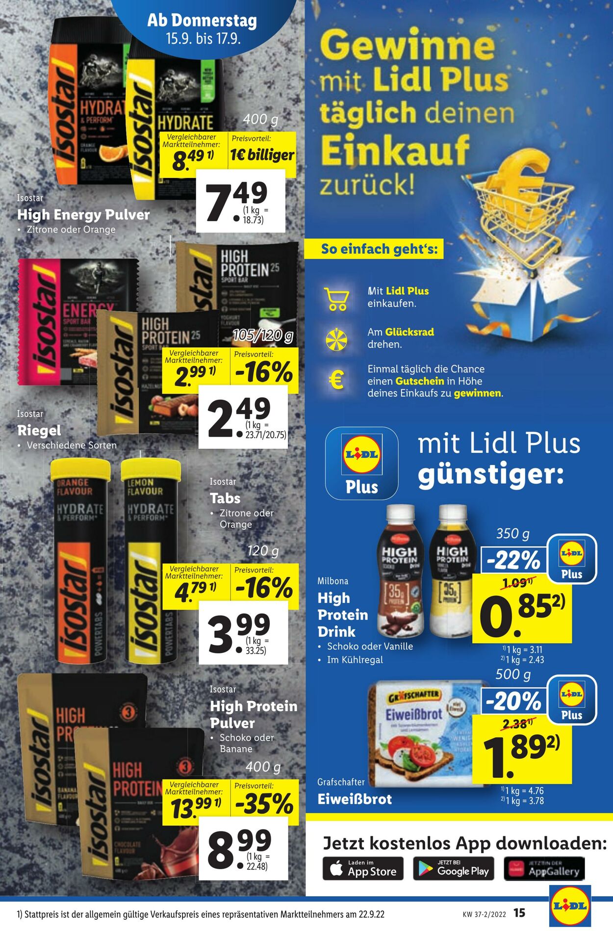 Prospekt Lidl 15.09.2022 - 21.09.2022