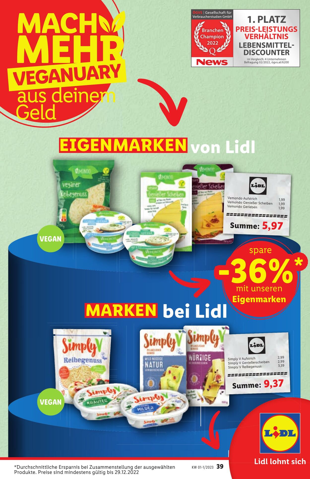 Prospekt Lidl 29.12.2022 - 03.01.2023