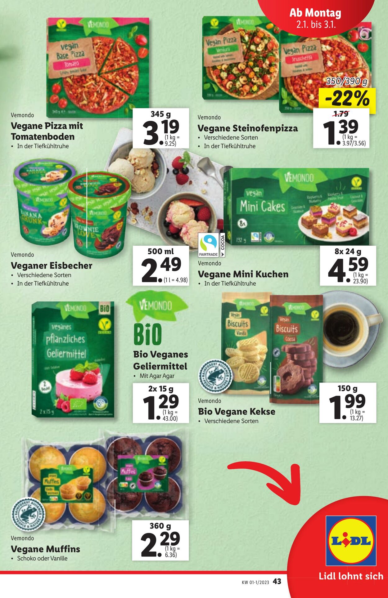 Prospekt Lidl 29.12.2022 - 03.01.2023