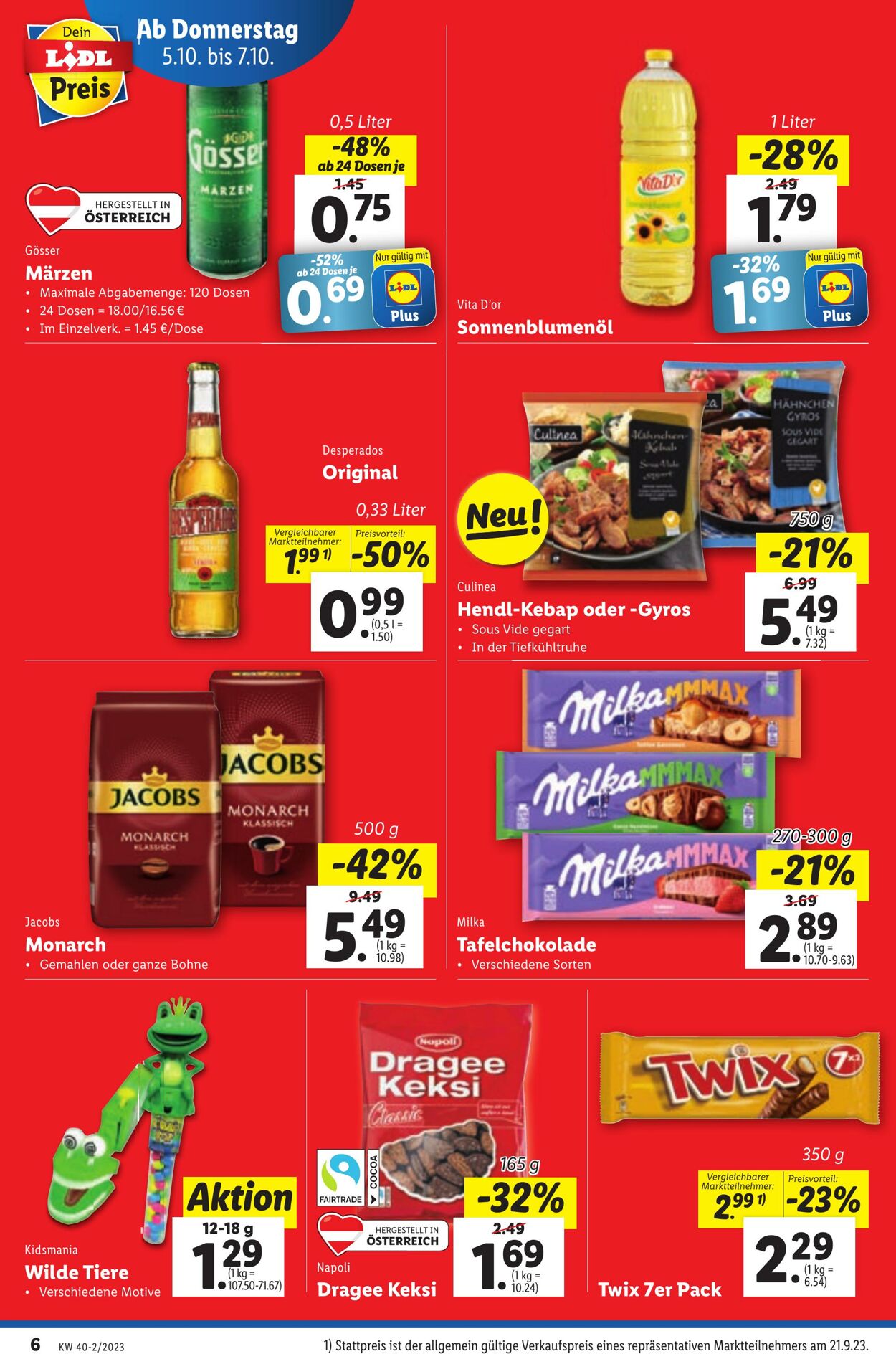 Prospekt Lidl 05.10.2023 - 07.10.2023