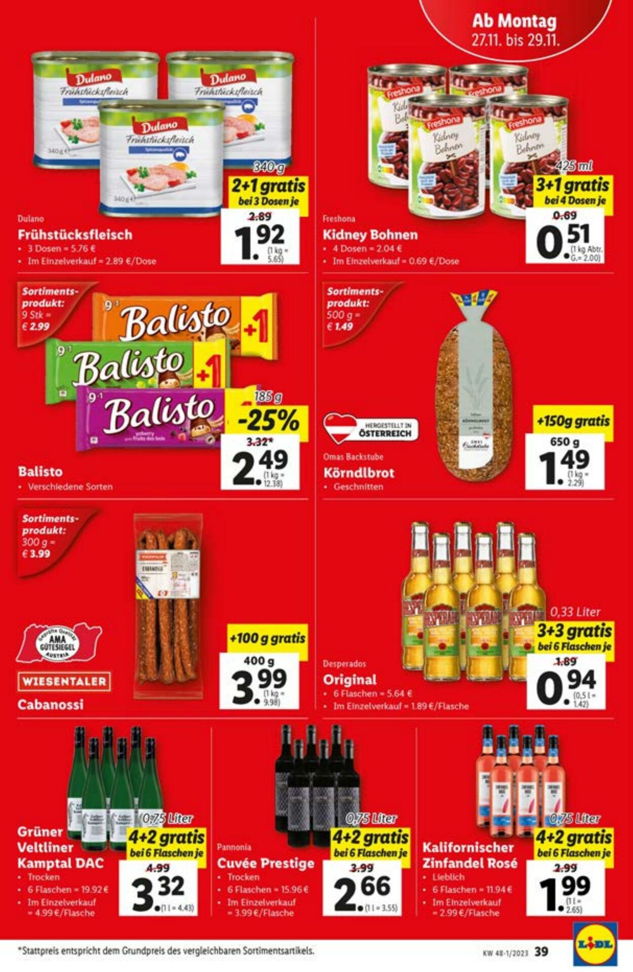 Prospekt Lidl 23.11.2023 - 29.11.2023