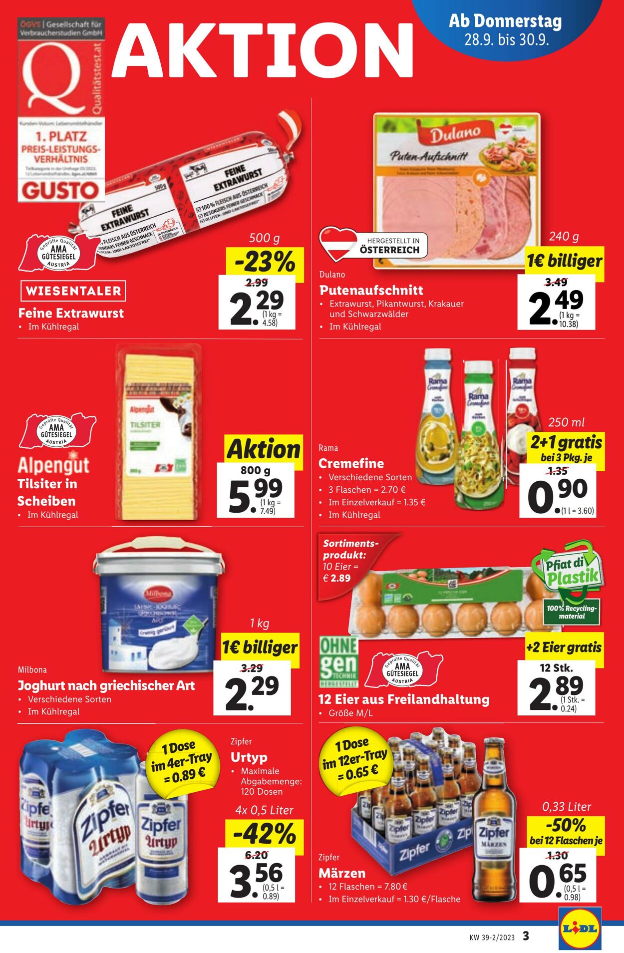 Prospekt Lidl 28.09.2023 - 29.09.2023