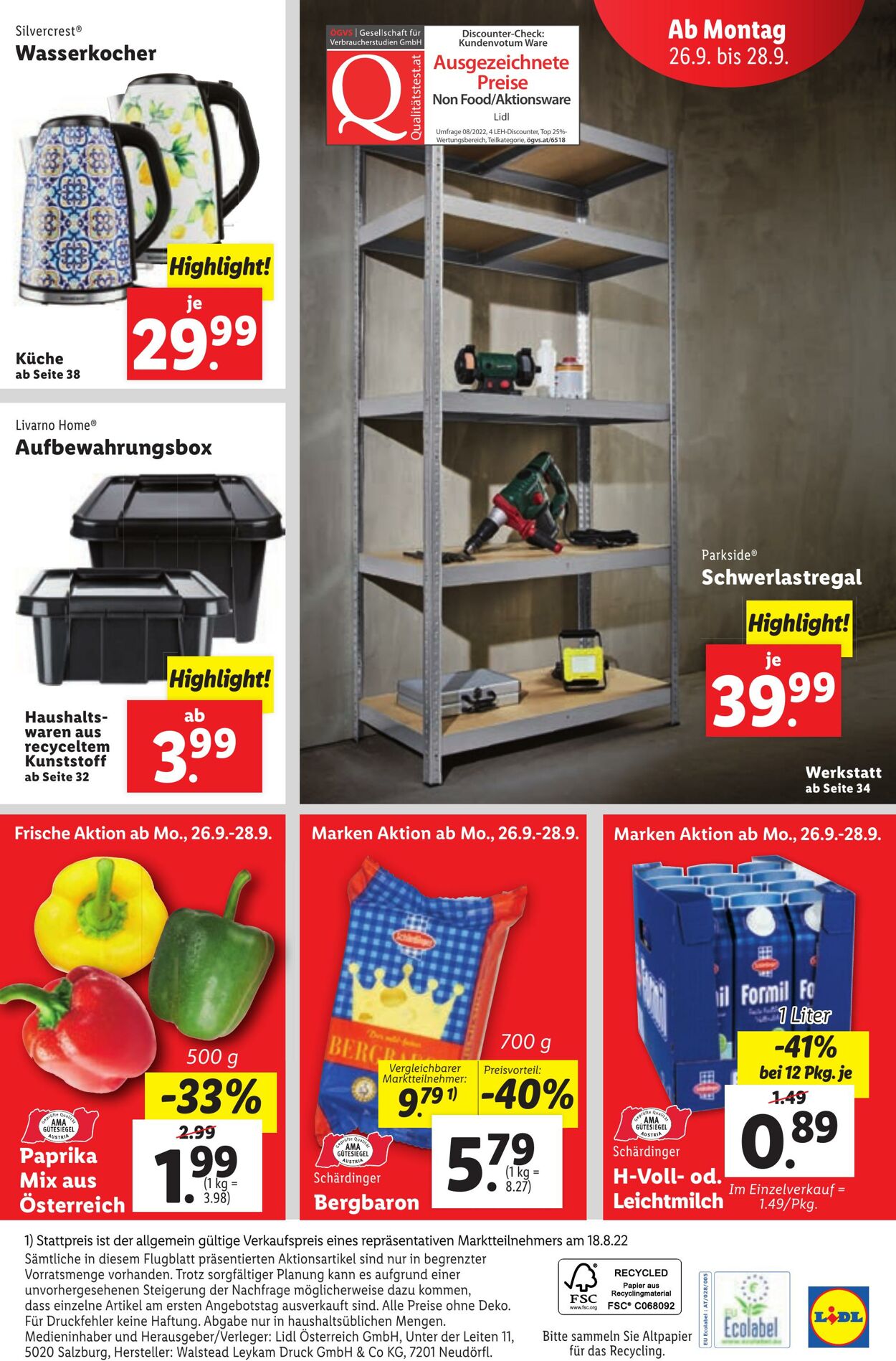 Prospekt Lidl 22.09.2022 - 28.09.2022