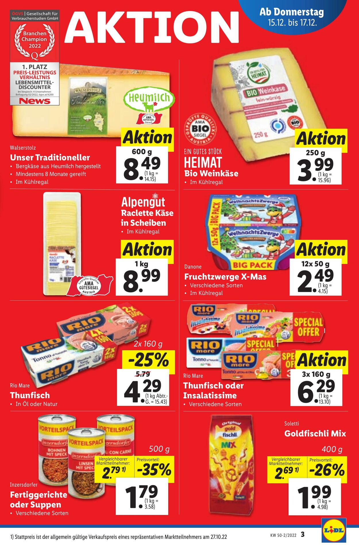 Prospekt Lidl 15.12.2022 - 21.12.2022