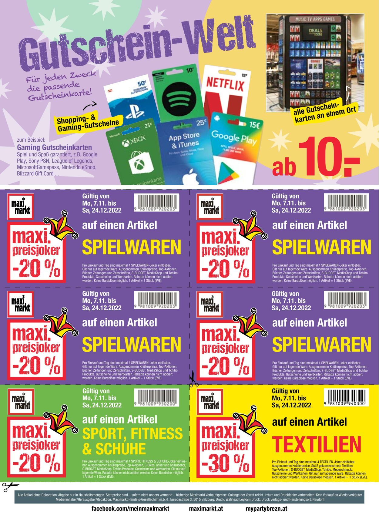 Prospekt Maximarkt 07.11.2022 - 26.11.2022