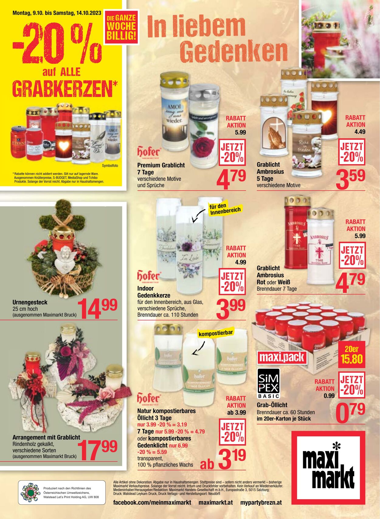 Prospekt Maximarkt 09.10.2023 - 14.10.2023