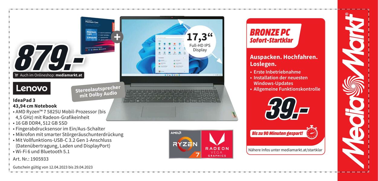 Prospekt Media Markt 12.04.2023 - 29.04.2023
