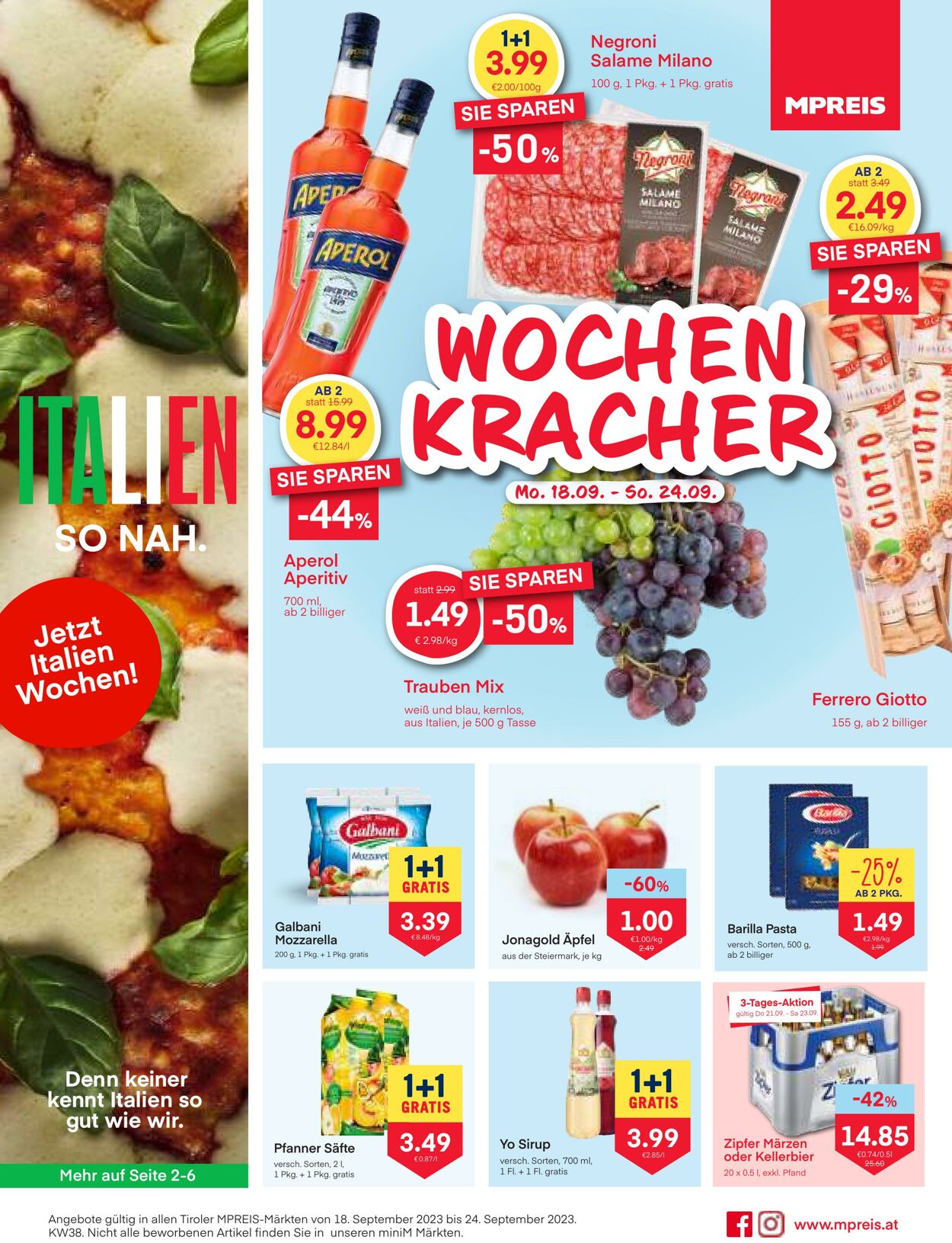 Prospekt MPREIS 18.09.2023 - 24.09.2023