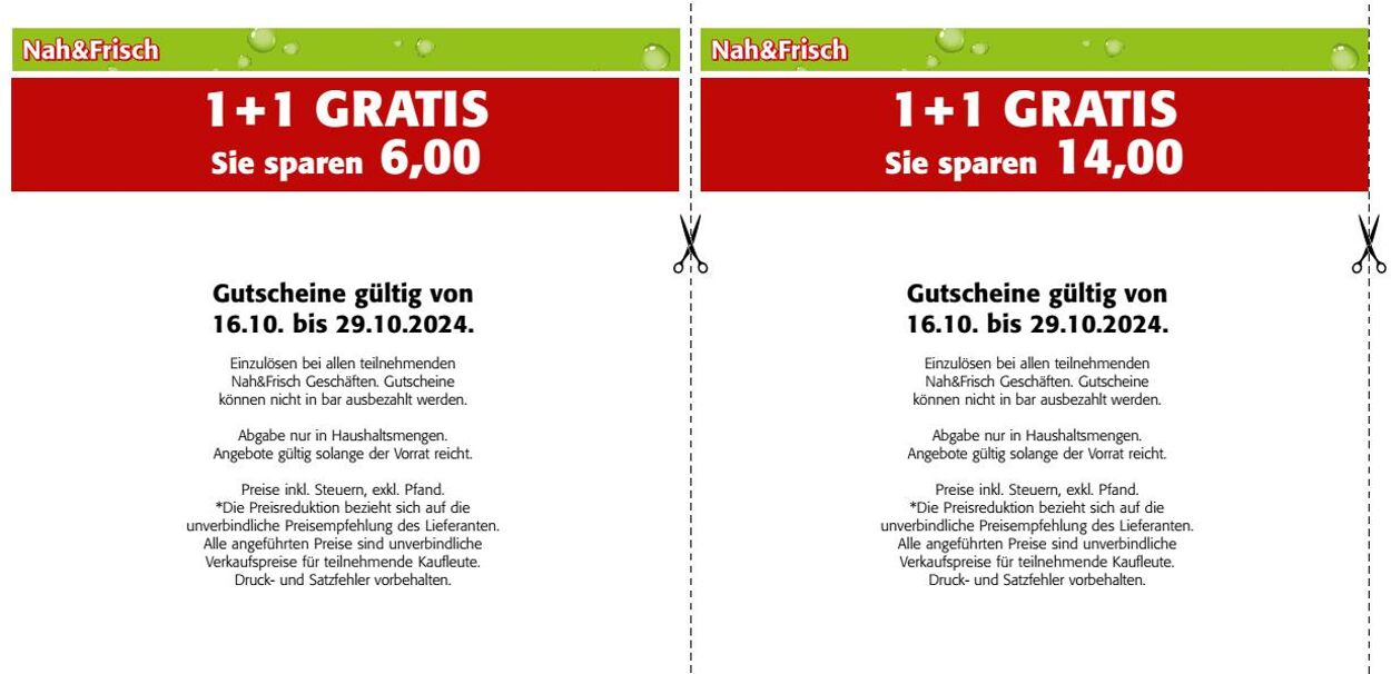 Prospekt Nah Frisch 16.10.2024 - 29.10.2024