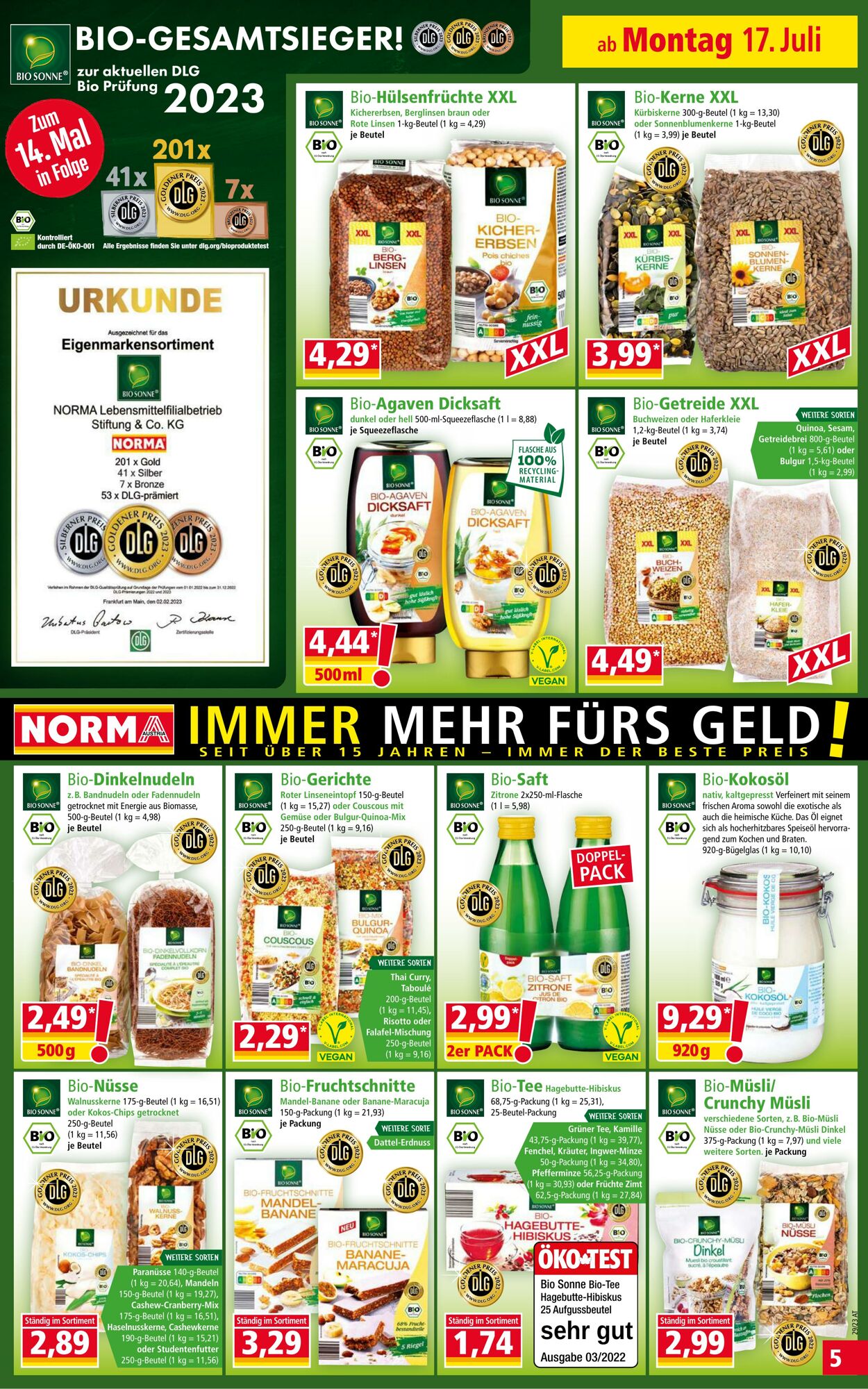 Prospekt Norma 17.07.2023 - 23.07.2023