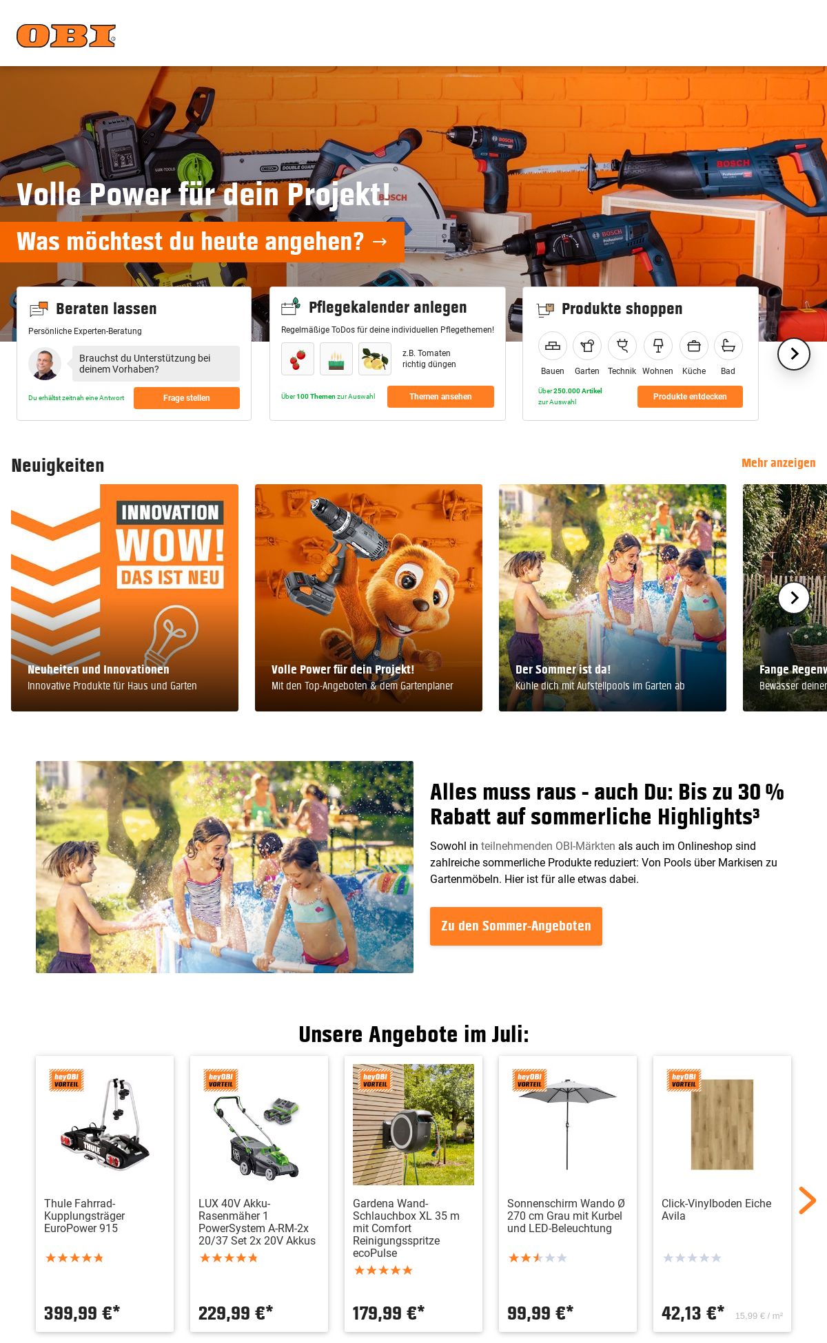 Prospekt OBI 31.07.2023 - 13.08.2023