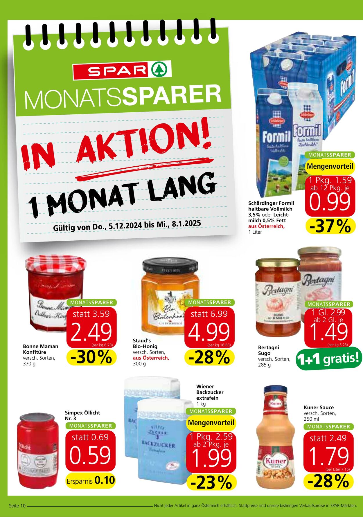 Prospekt Spar 05.12.2025 - 08.01.2026