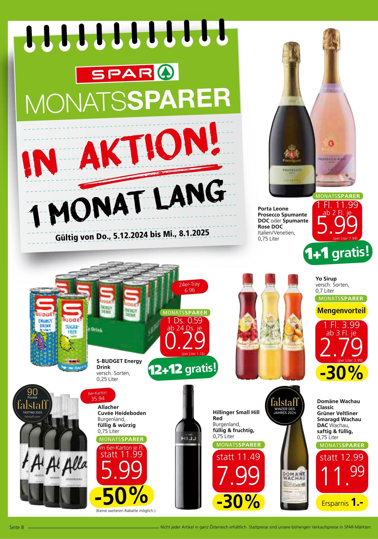 Prospekt Spar 05.12.2025 - 08.01.2026