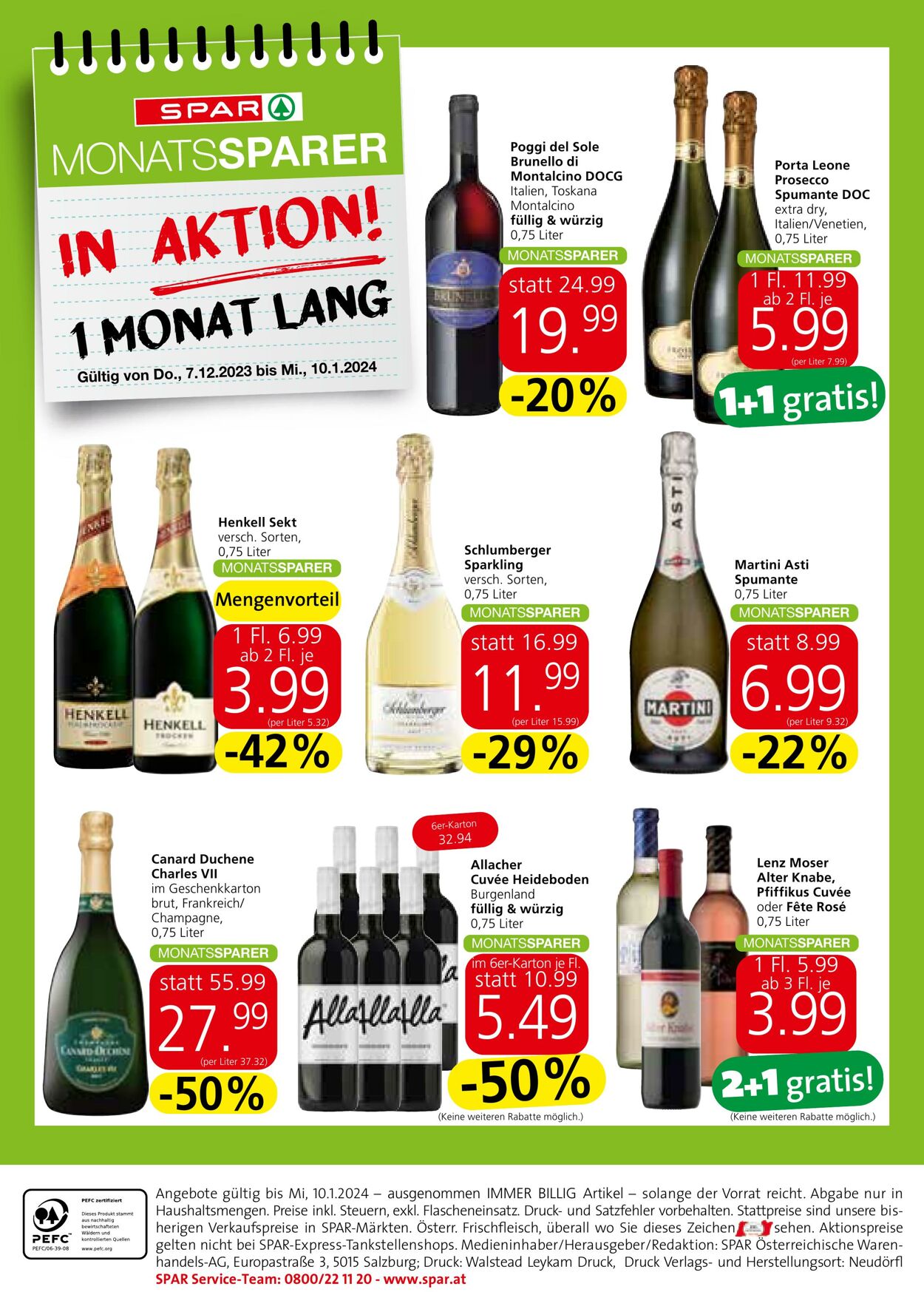 Prospekt Spar 07.12.2023 - 10.01.2024