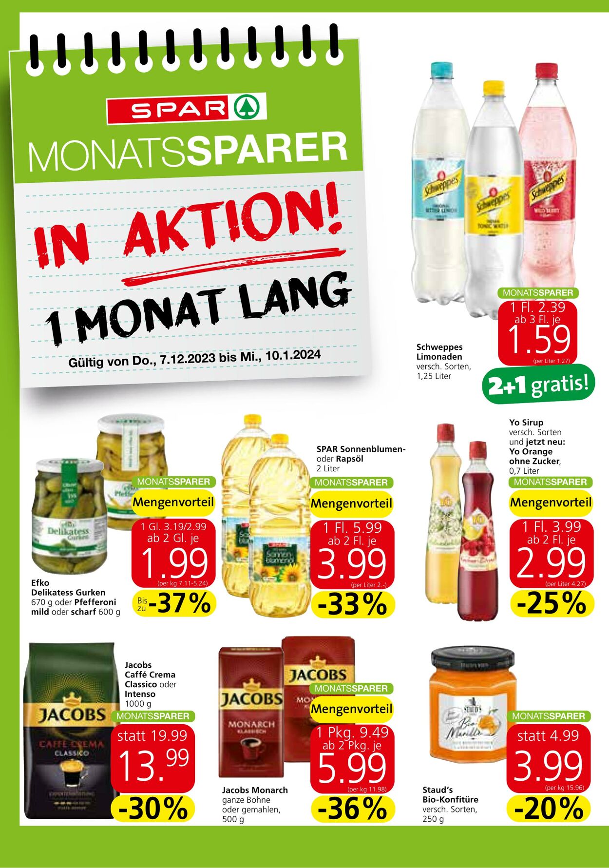 Prospekt Spar 07.12.2023 - 10.01.2024