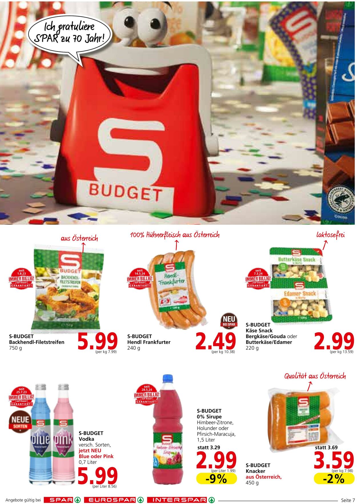 Prospekt Spar 04.07.2024 - 10.07.2024