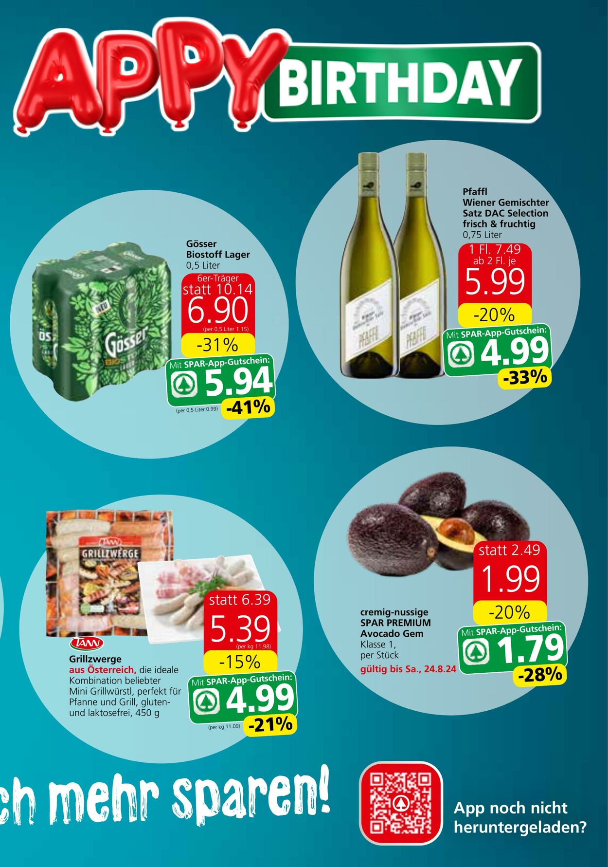 Prospekt Spar 22.08.2024 - 04.09.2024