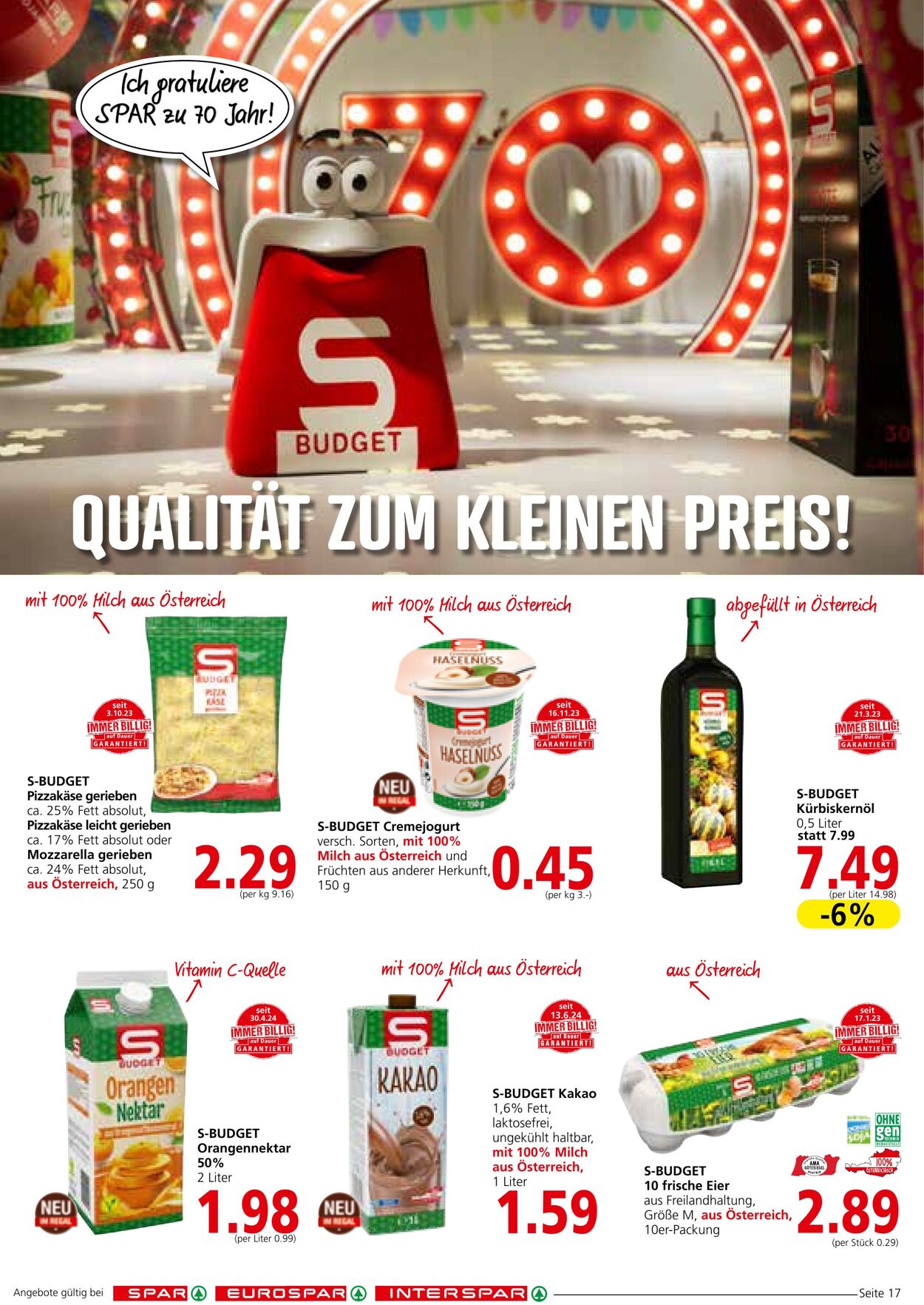 Prospekt Spar 27.06.2024 - 10.07.2024