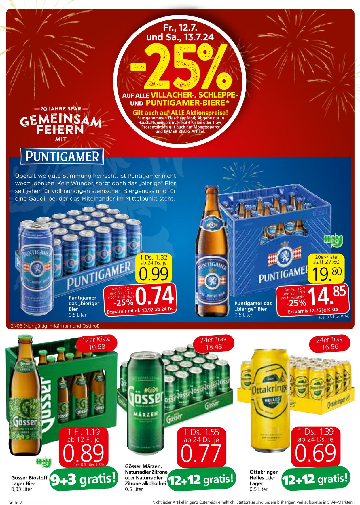 Prospekt Spar 11.07.2024 - 24.07.2024