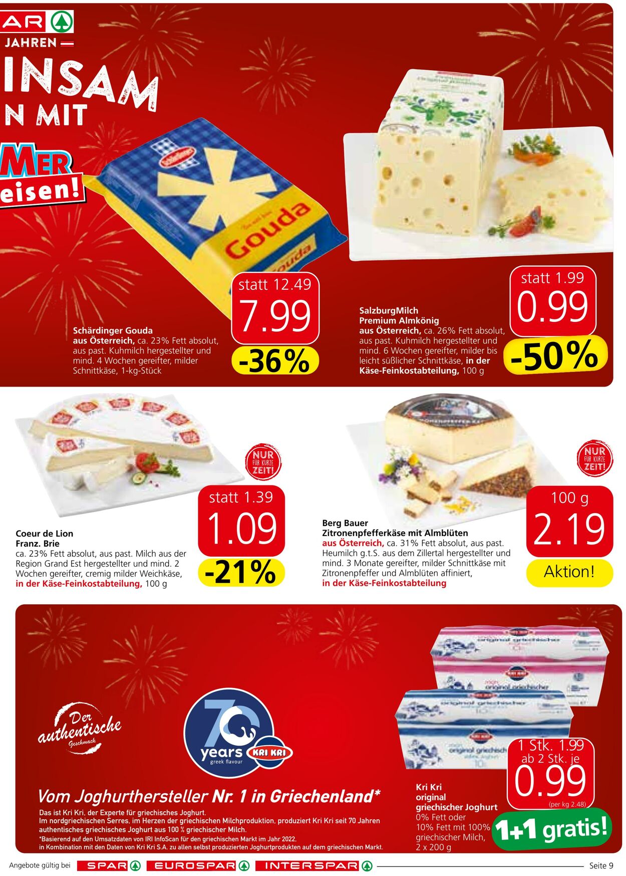 Prospekt Spar 22.08.2024 - 04.09.2024