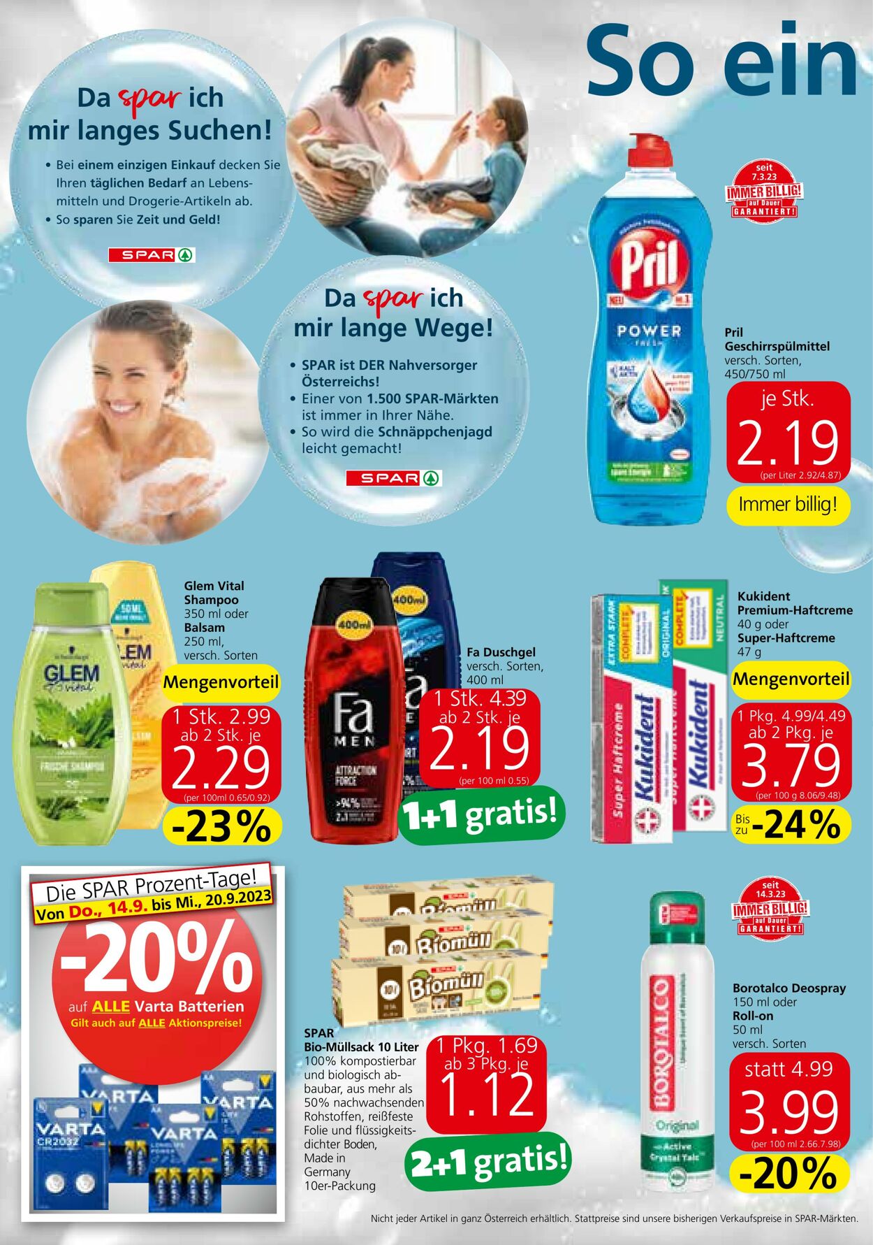 Prospekt Spar 14.09.2023 - 27.09.2023