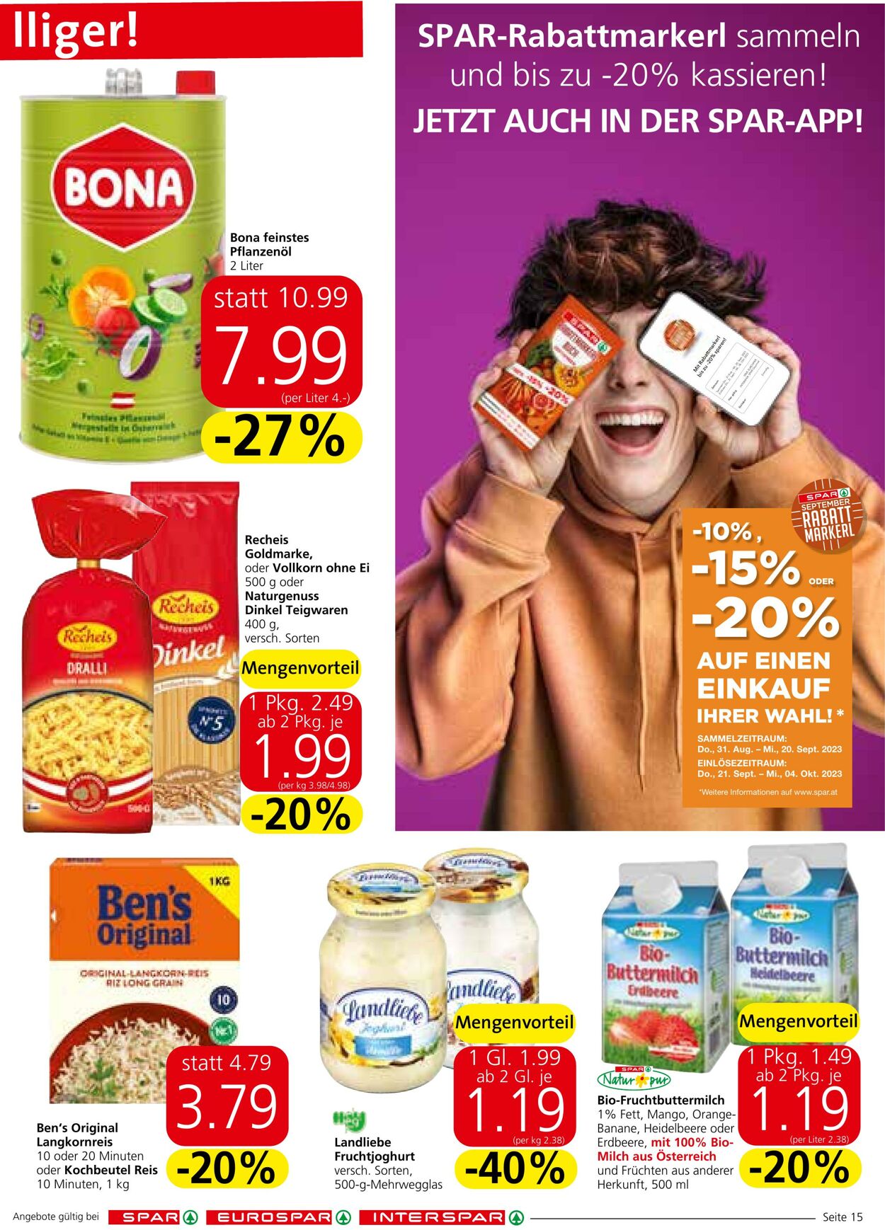 Prospekt Spar 14.09.2023 - 27.09.2023