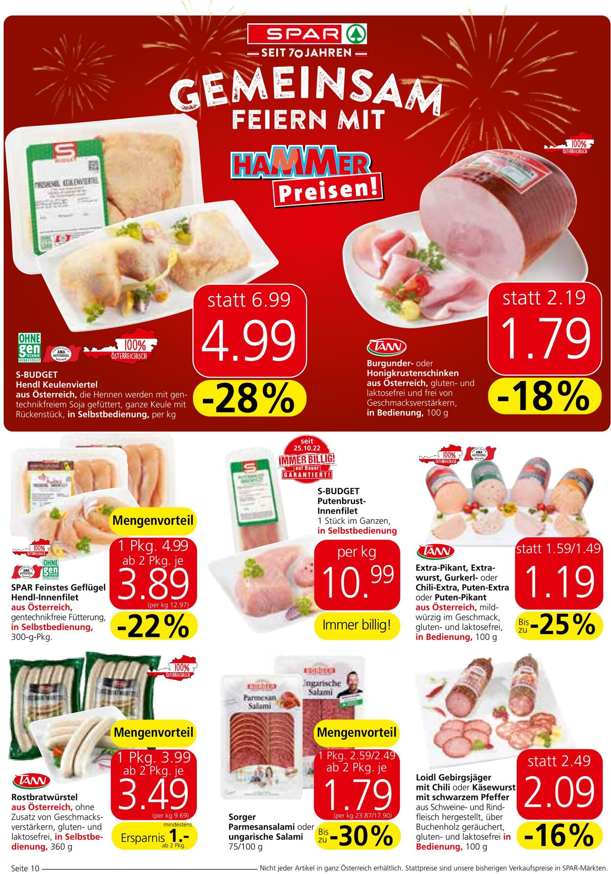 Prospekt Spar 19.09.2024 - 02.10.2024