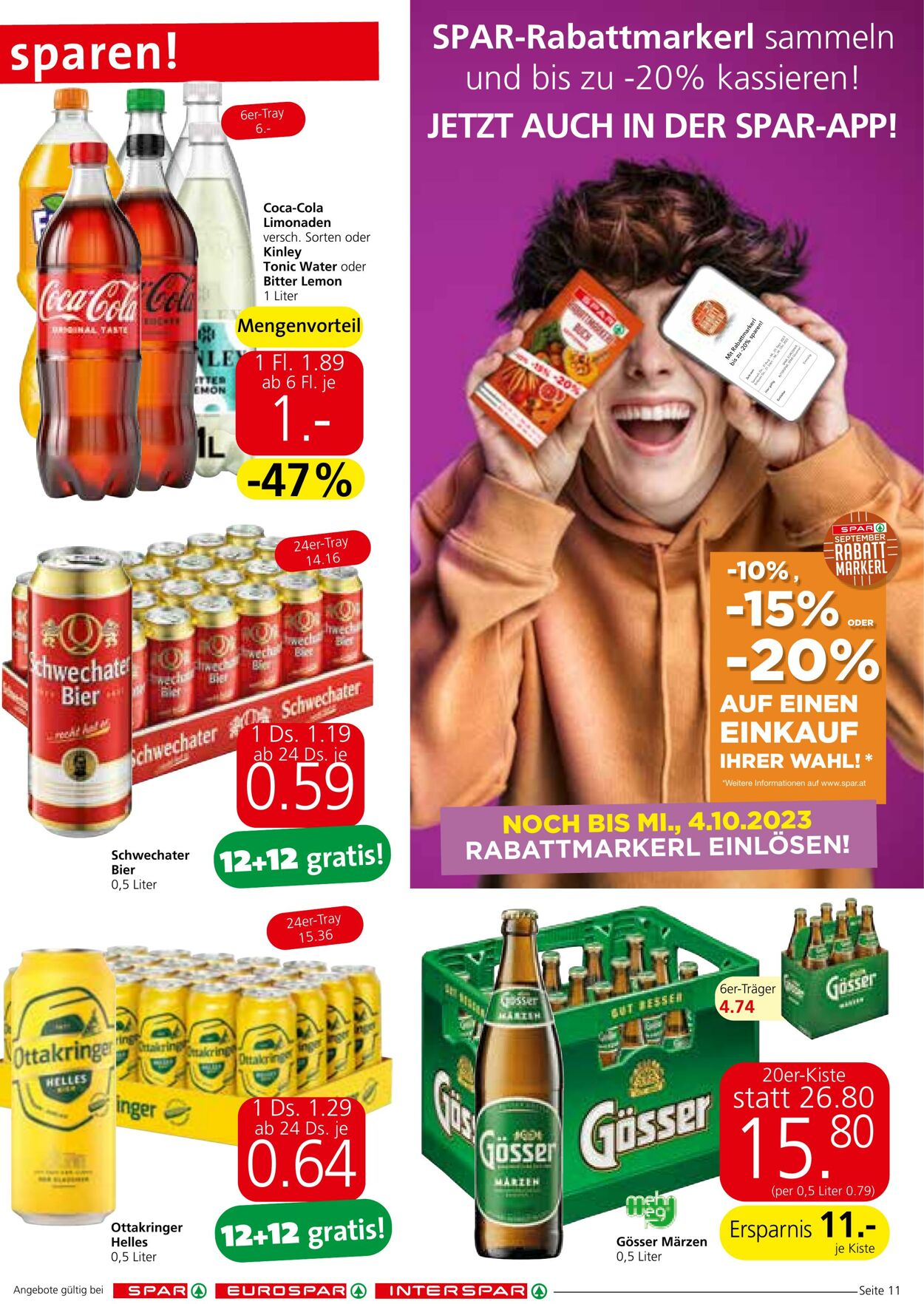 Prospekt Spar 28.09.2023 - 11.10.2023