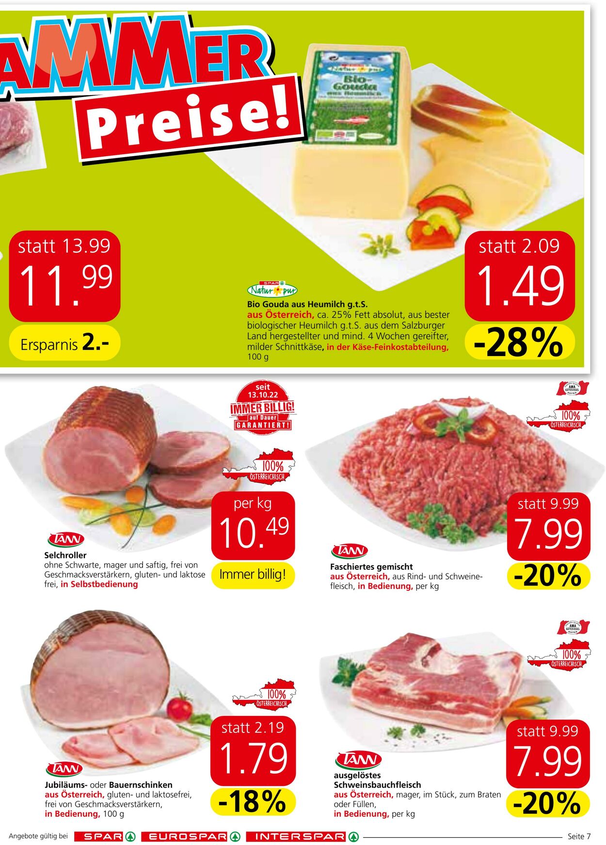 Prospekt Spar 28.09.2023 - 11.10.2023