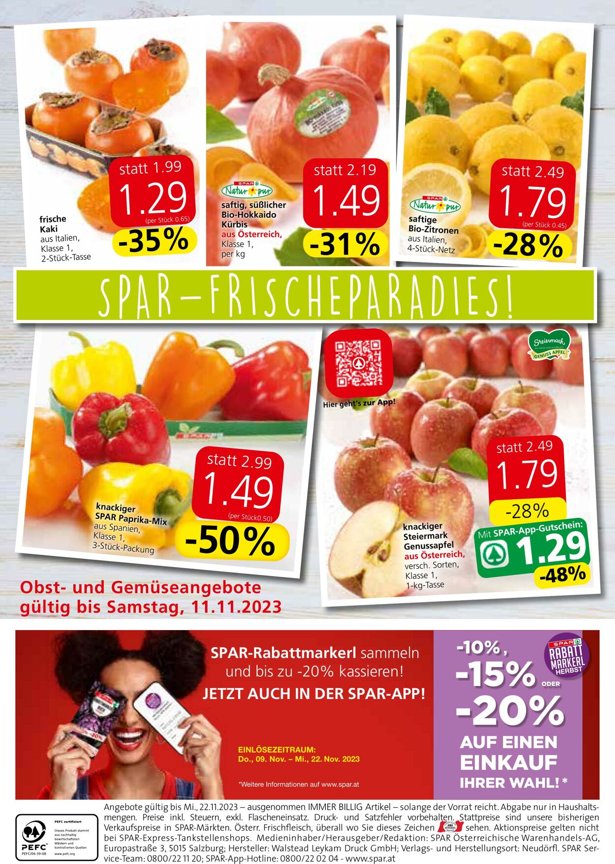 Prospekt Spar 09.11.2023 - 22.11.2023