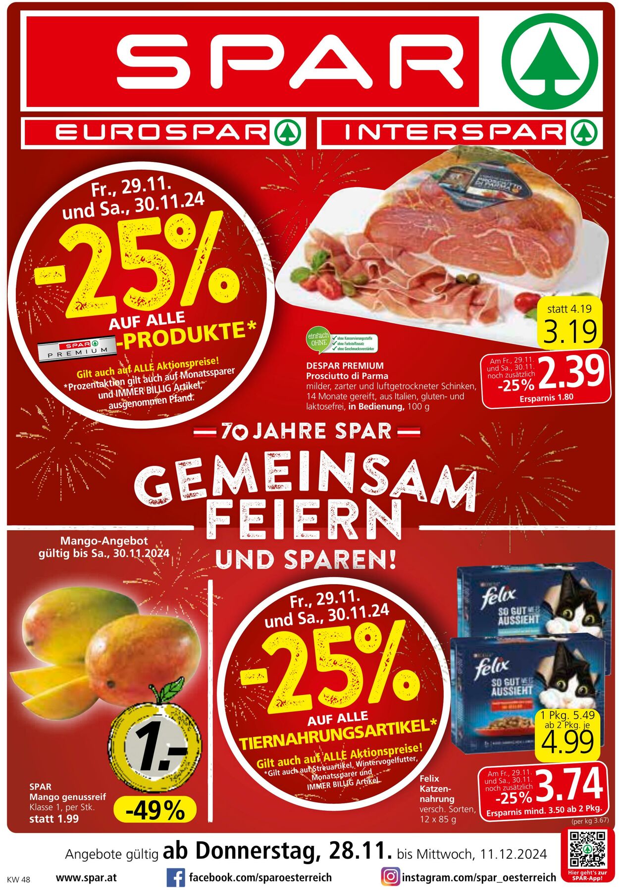 Prospekt Spar 28.11.2024 - 11.12.2024