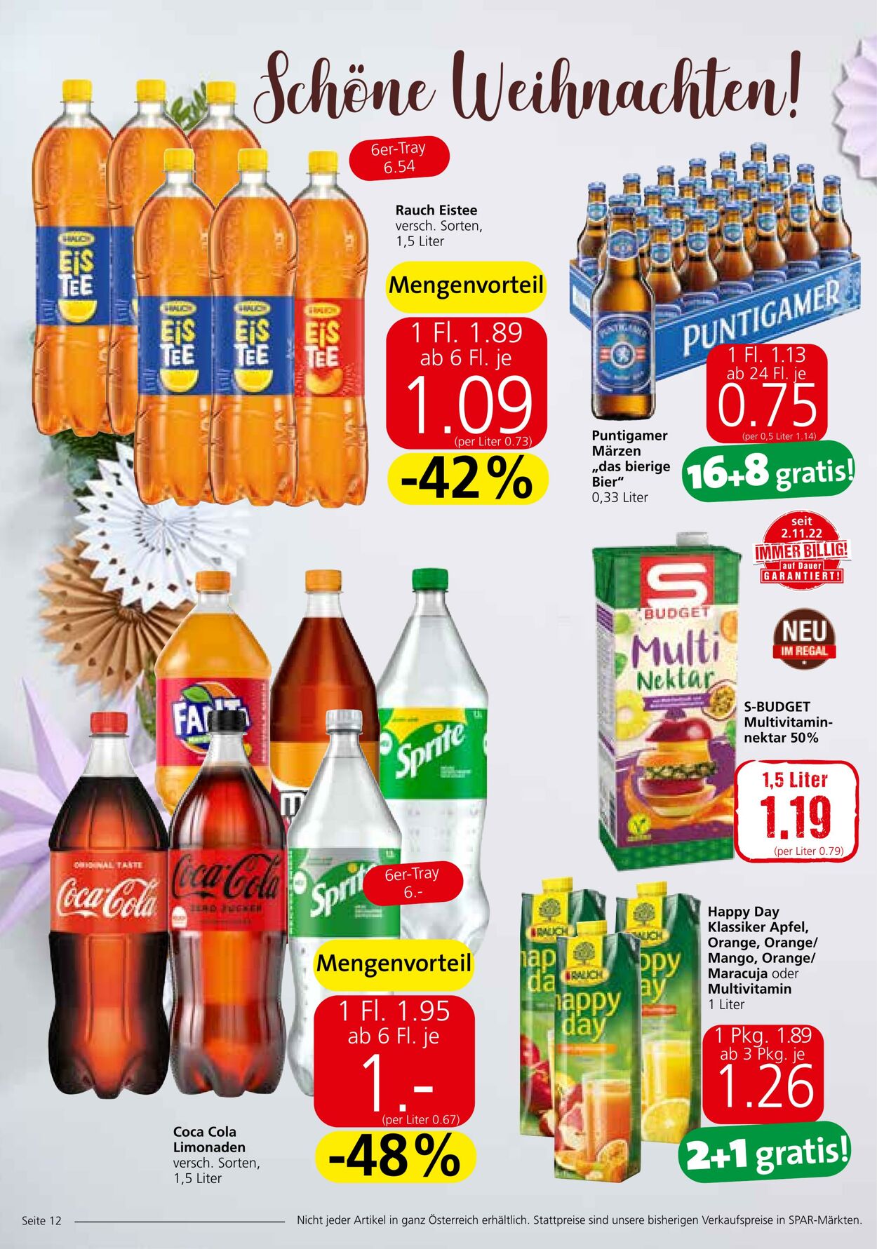 Prospekt Spar 21.12.2022 - 31.12.2022